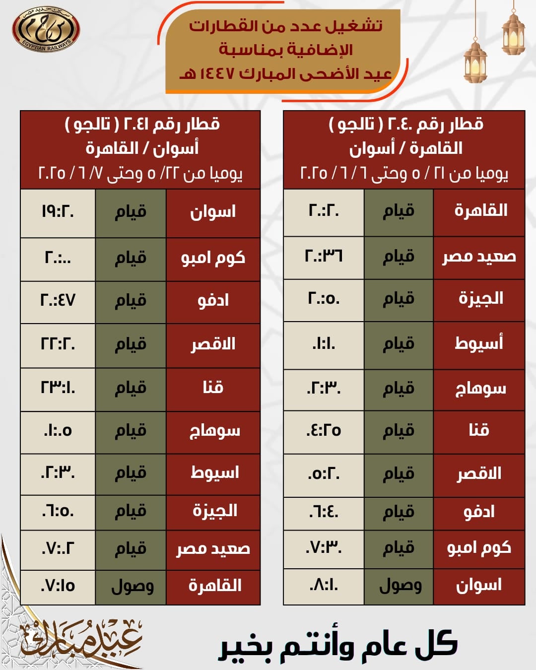 القطارات الإضافية