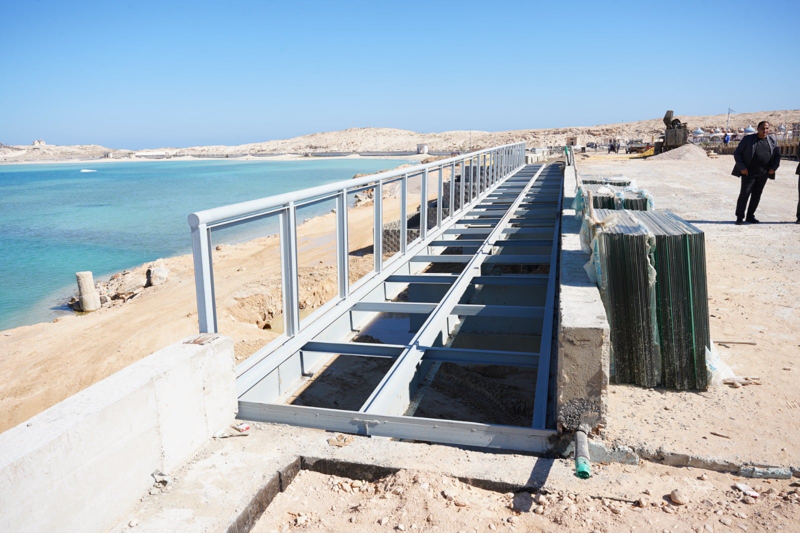 الاعمال النهائية لتطوير كوبري روميل
