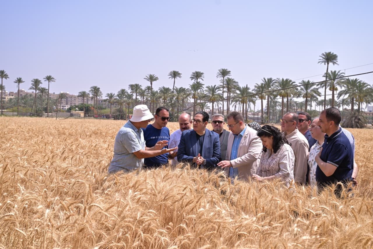 رئيس جامعة القاهرة يتفقد محطة التجارب والبحوث الزراعية بكلية الزراعة