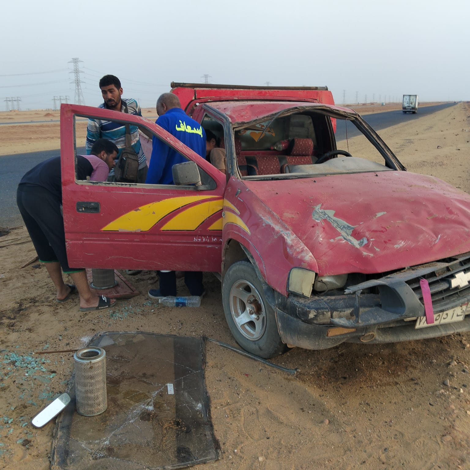 آثار الحادث