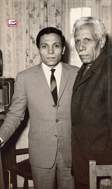 عادل إمام مع والده