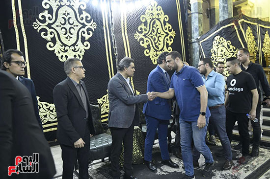 محمود سعد الدين يتلقي واجب العزاء في حماه
