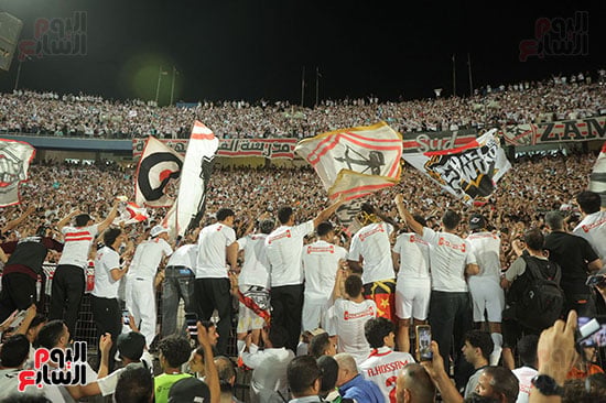 جمهور الزمالك من ملعب المباارة