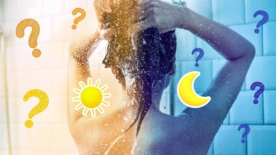 الاستحمام صباحاً أم مساءاً؟ الاستحمام صباحاً أم مساءاً؟