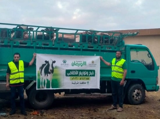 جمعية الأورمان عضو التحالف الوطني تطلق أعمال نحر الأضاحي (1)