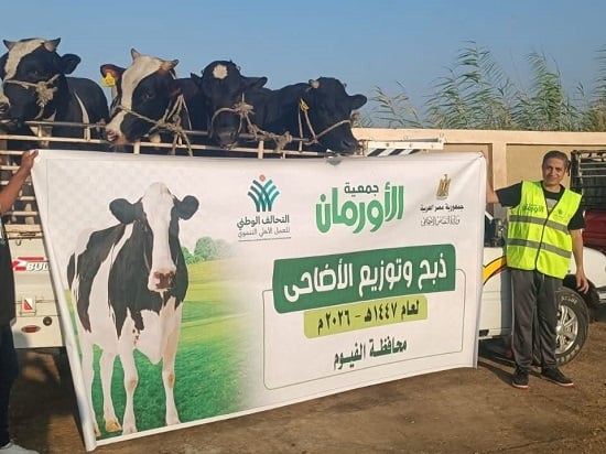 جمعية الأورمان عضو التحالف الوطني تطلق أعمال نحر الأضاحي (2)