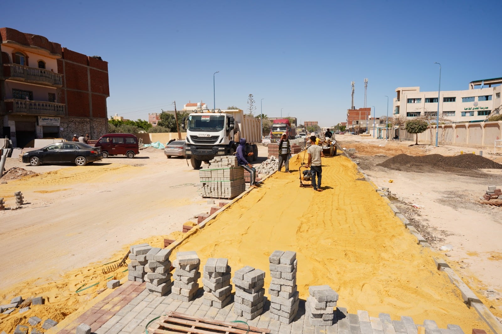 اعمال تطوير شارع علم الروم