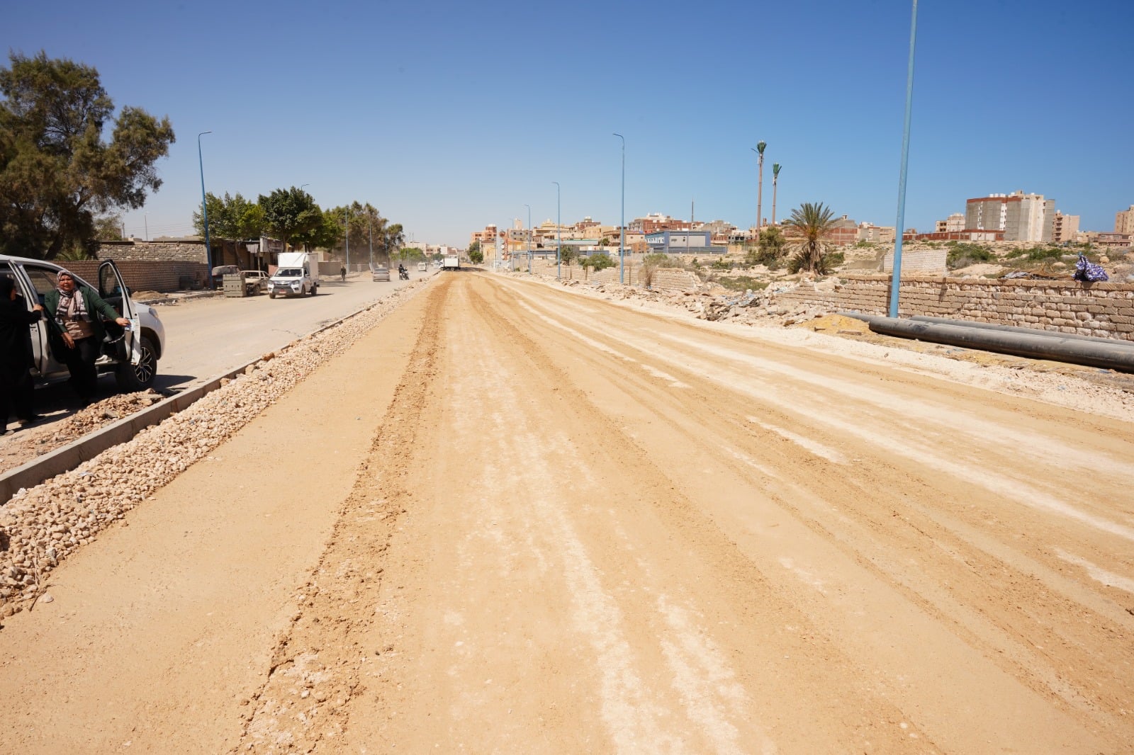 تطوير ورصف شوارع مرسى مطروح