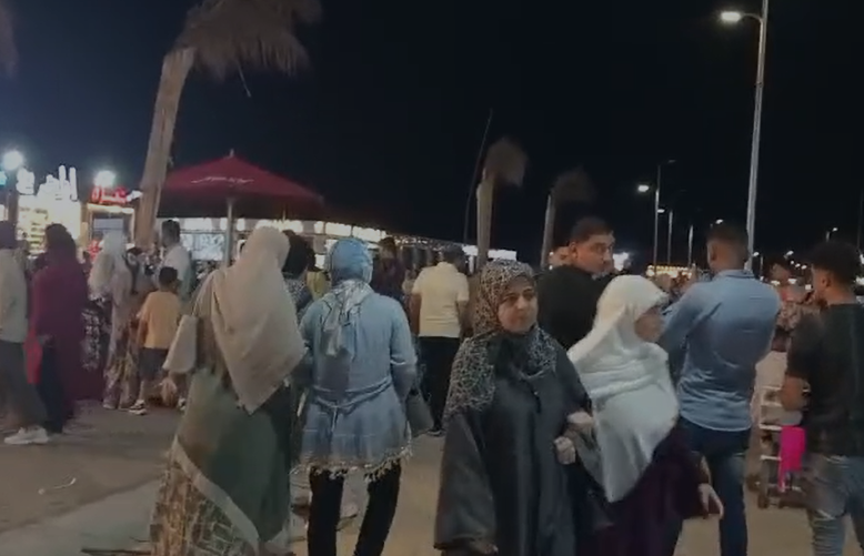 جانب من التواجد بشوارع مصيف بلطيم