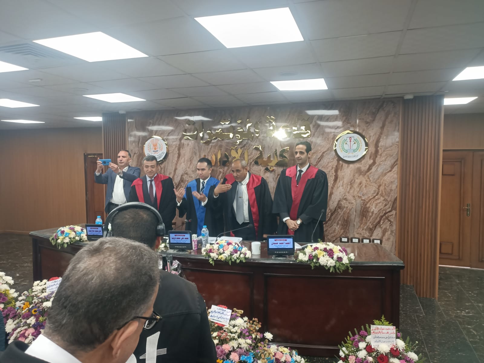 مناقشة رسالة ماجستير للاعلامي والباحث مصطفي المنشاوي بجامعة المنصورة