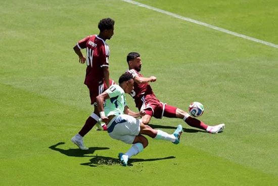 جانب من المباراة جانب من المباراة