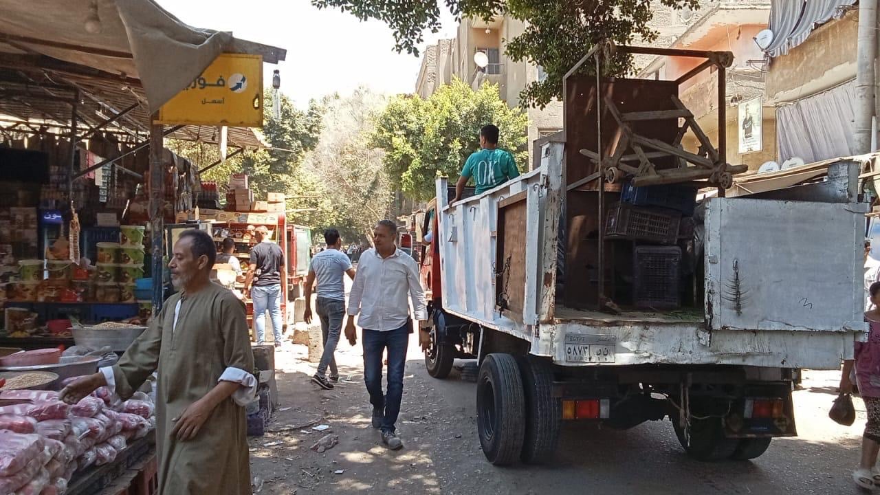 فض سوق جمال عبد الناصر بالمنيرة الغربية