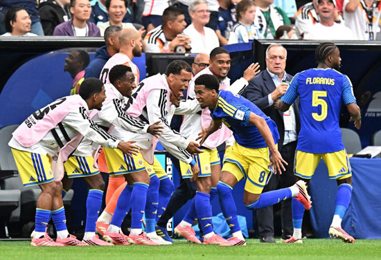 احتفال منتخب كوراساو بالهدف الأول