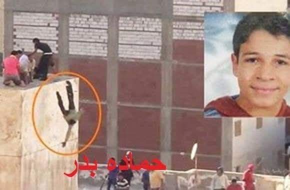 اثناء وقوع حمادة بدر من اعلى العقار