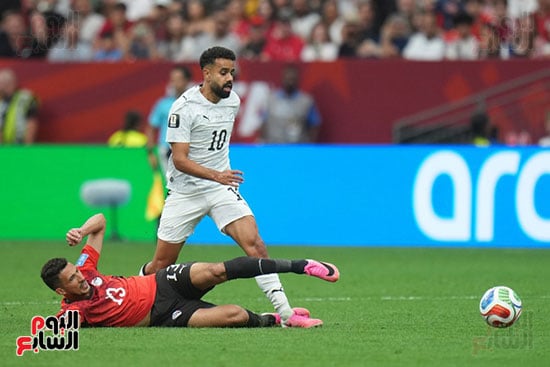 أحمد فتوح خلال المباراة أحمد فتوح خلال المباراة