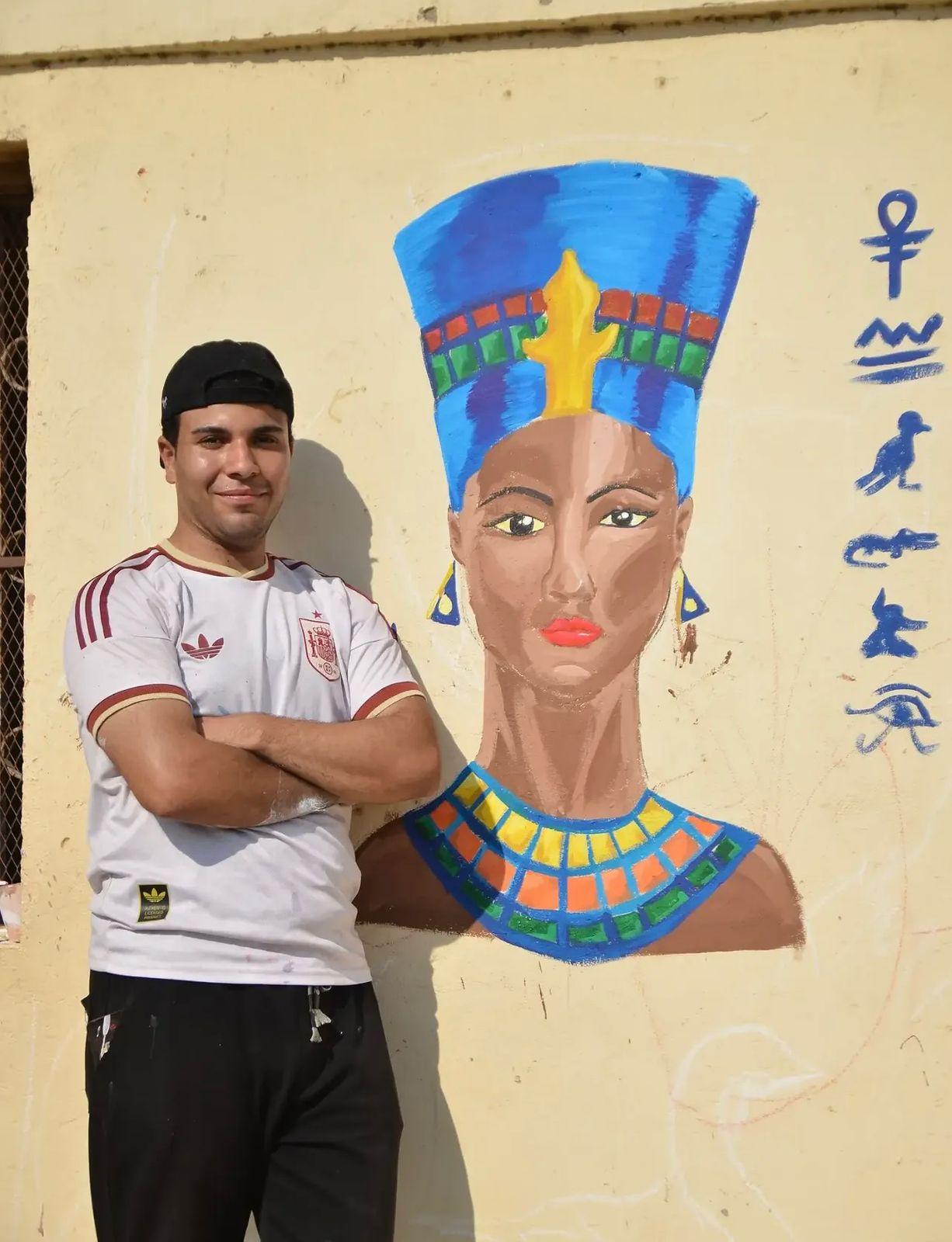 جدارية فنية لأحد شباب مباردة رسمة بسمة