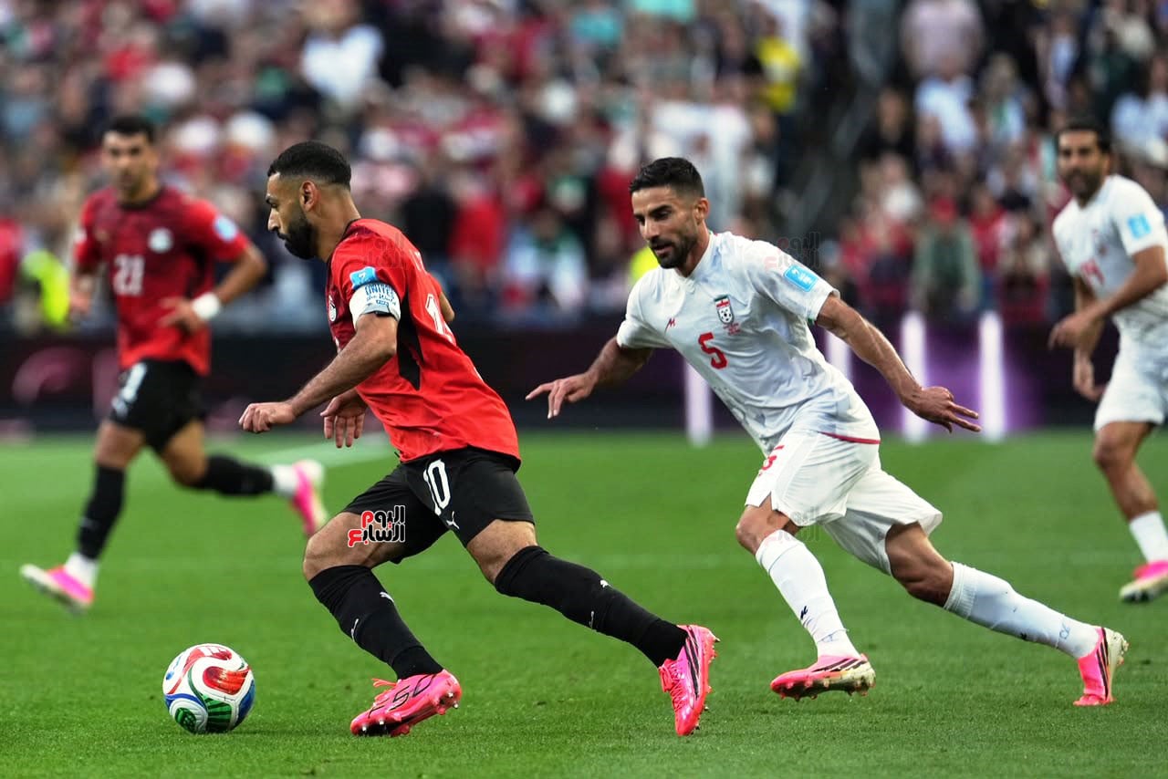 محمد صلاح خلال المباراة