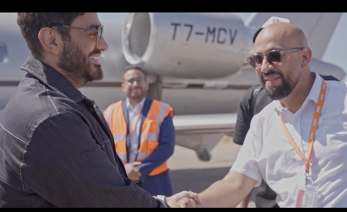 وصول النجم تامر حسني للمغرب (2)