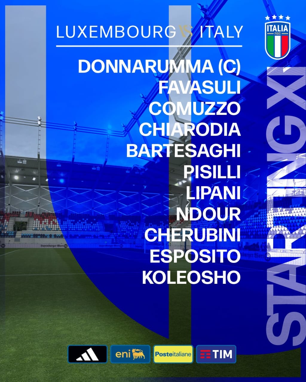 Formation of the Italian national team