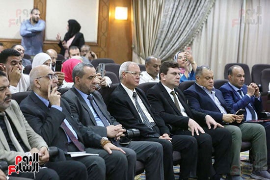 جانب من الحضور فى المؤتمر الصحفى