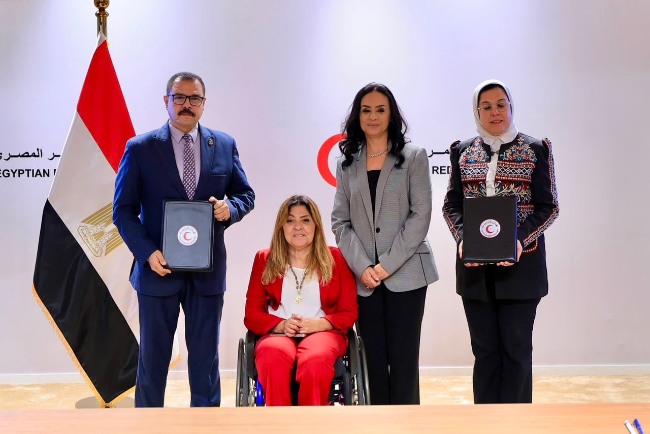 توقيع بروتوكول تعاون بين الهلال الأحمر المصري والمجلس القومي للأشخاص ذوي الإعاقة 