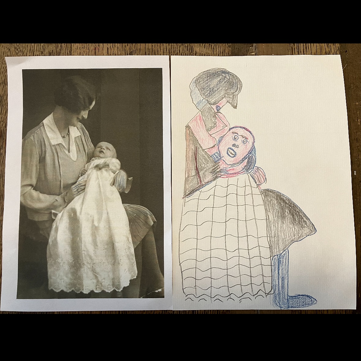 رسمة من صورة قديمة رسمة من صورة قديمة