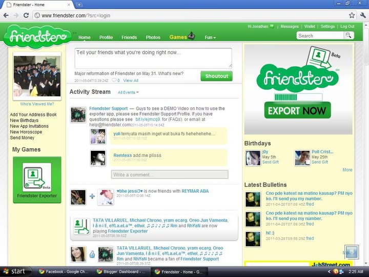 Friendster..