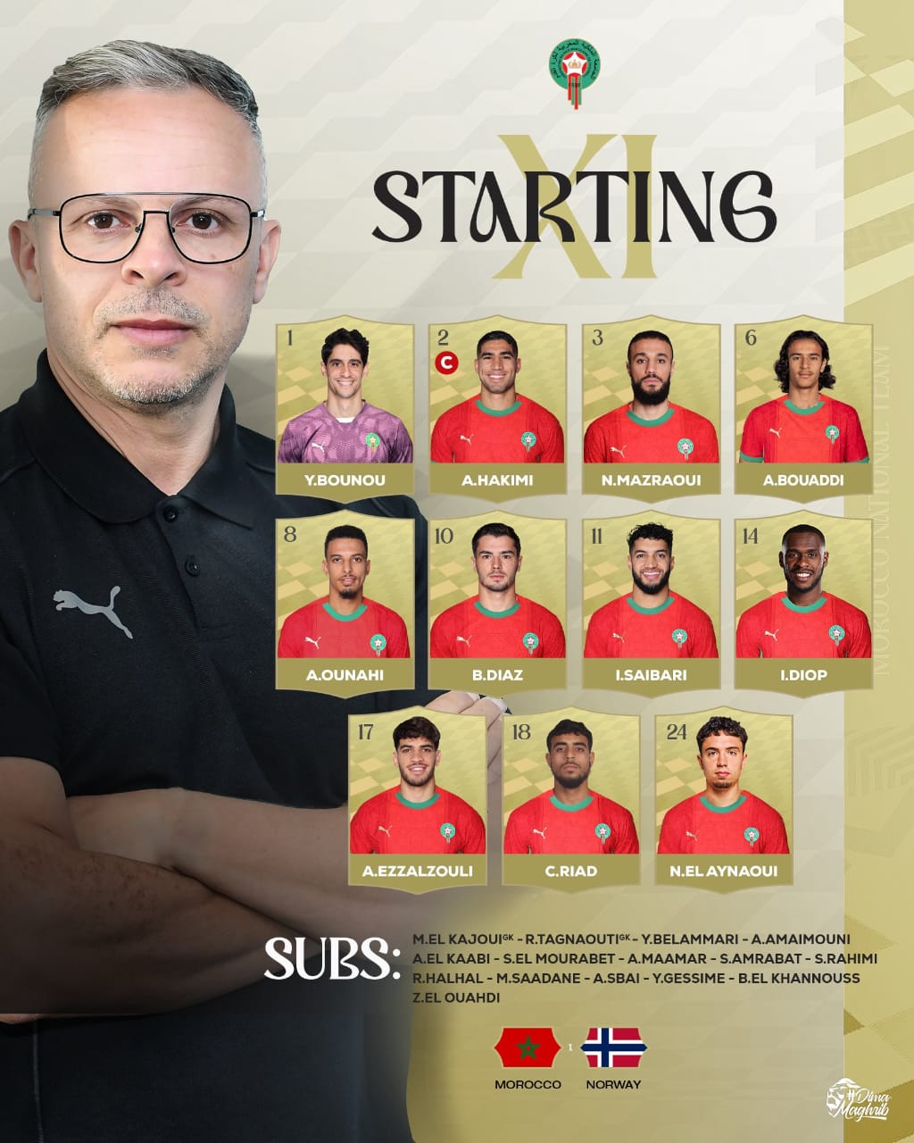 تشكيل منتخب المغرب