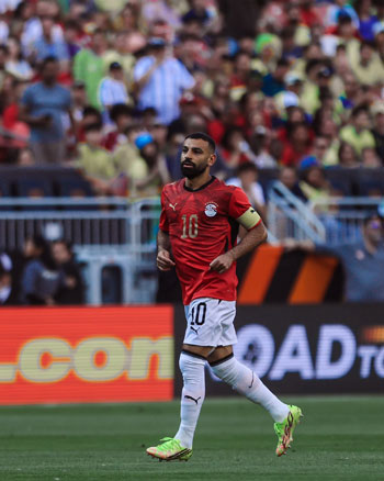 محمد صلاح خلال مباراة البرازيل الودية