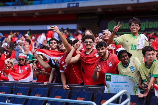 جمهور منتخب مصر فى مباراة البرازييل