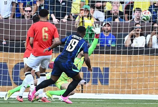 جانب من مباراة مصر والبرازيل
