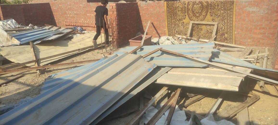 إزالة أعمال بناء غير قانونية في حملات بحي العجوزة (2)