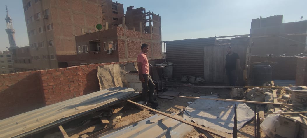 إزالة أعمال بناء غير قانونية في حملات بحي العجوزة (4)