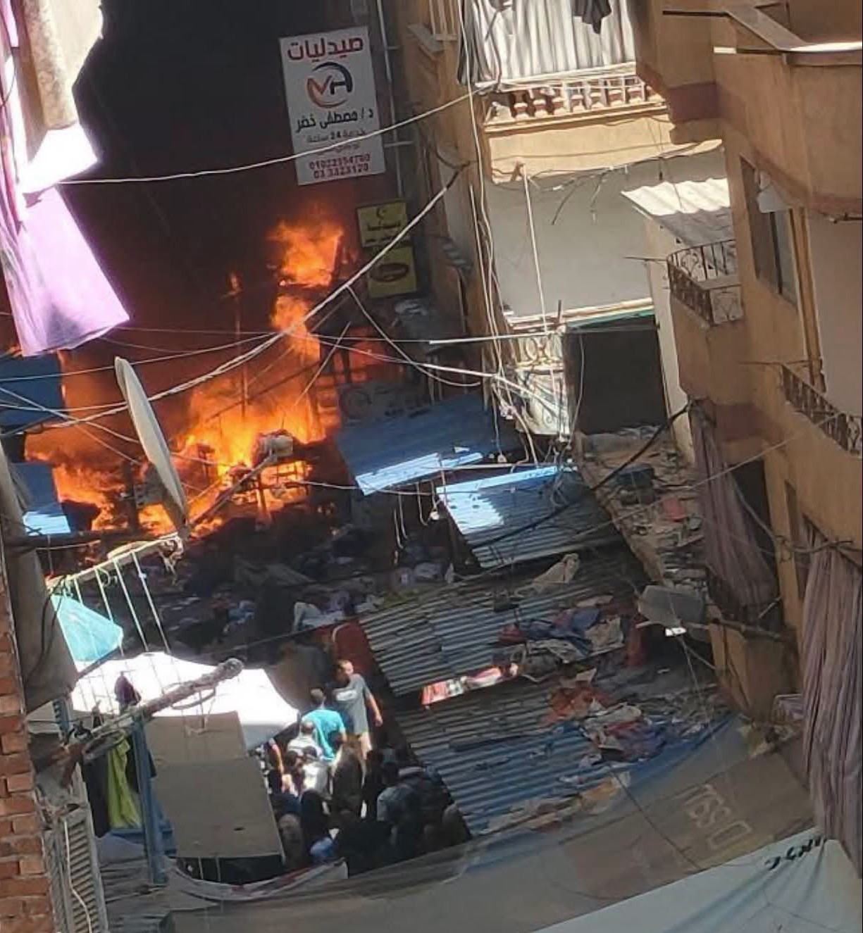 اندلاع حريق في الفلكي الإسكندرية