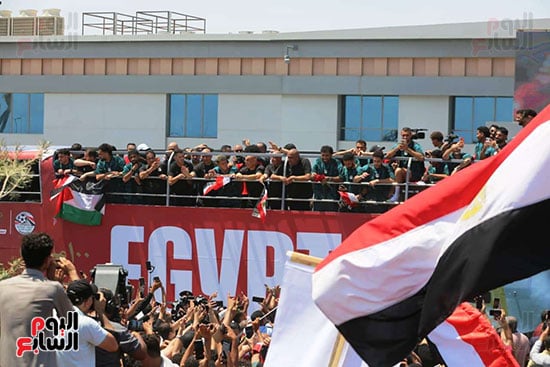 استقبال كبير للاعبى المنتخب استقبال كبير للاعبى المنتخب
