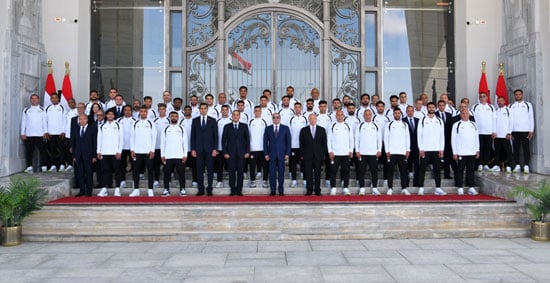 استقبال الرئيس لمنتخب مصر