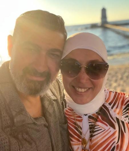 ياسر جلال وزوجته فى الاسكندرية