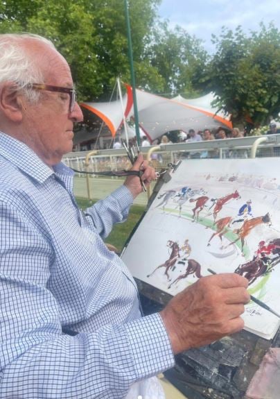 رسمة لسباق خيل