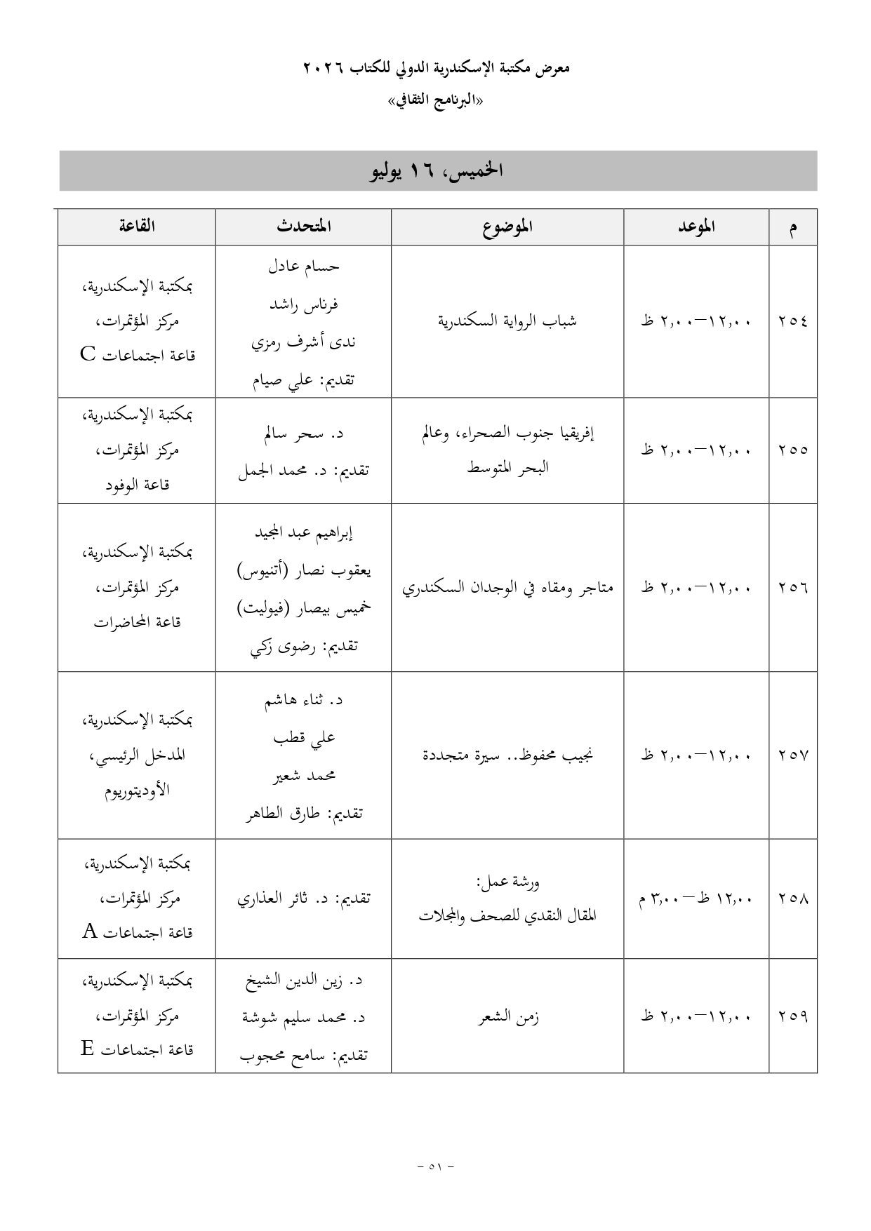 فعاليات معرض مكتبة الاسكندرية (1)