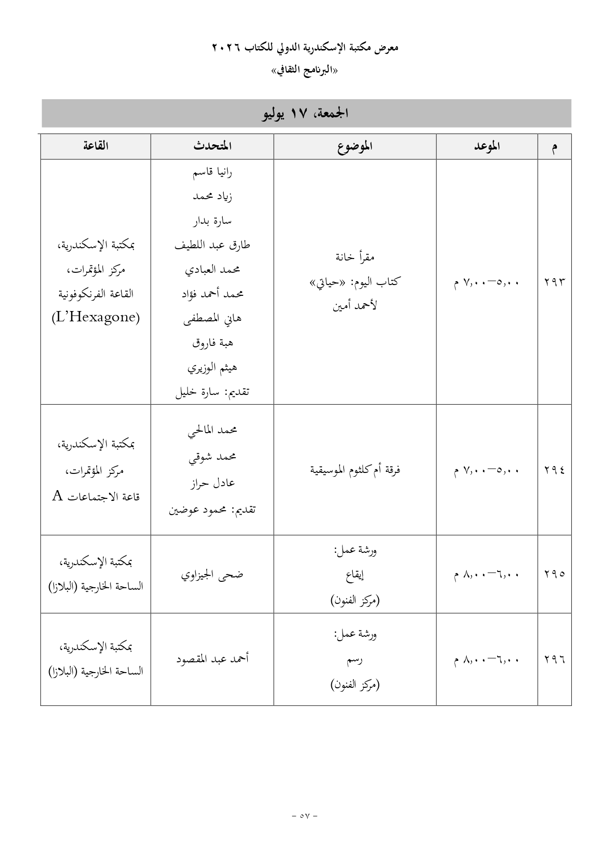 فعاليات معرض مكتبة الاسكندرية (2)