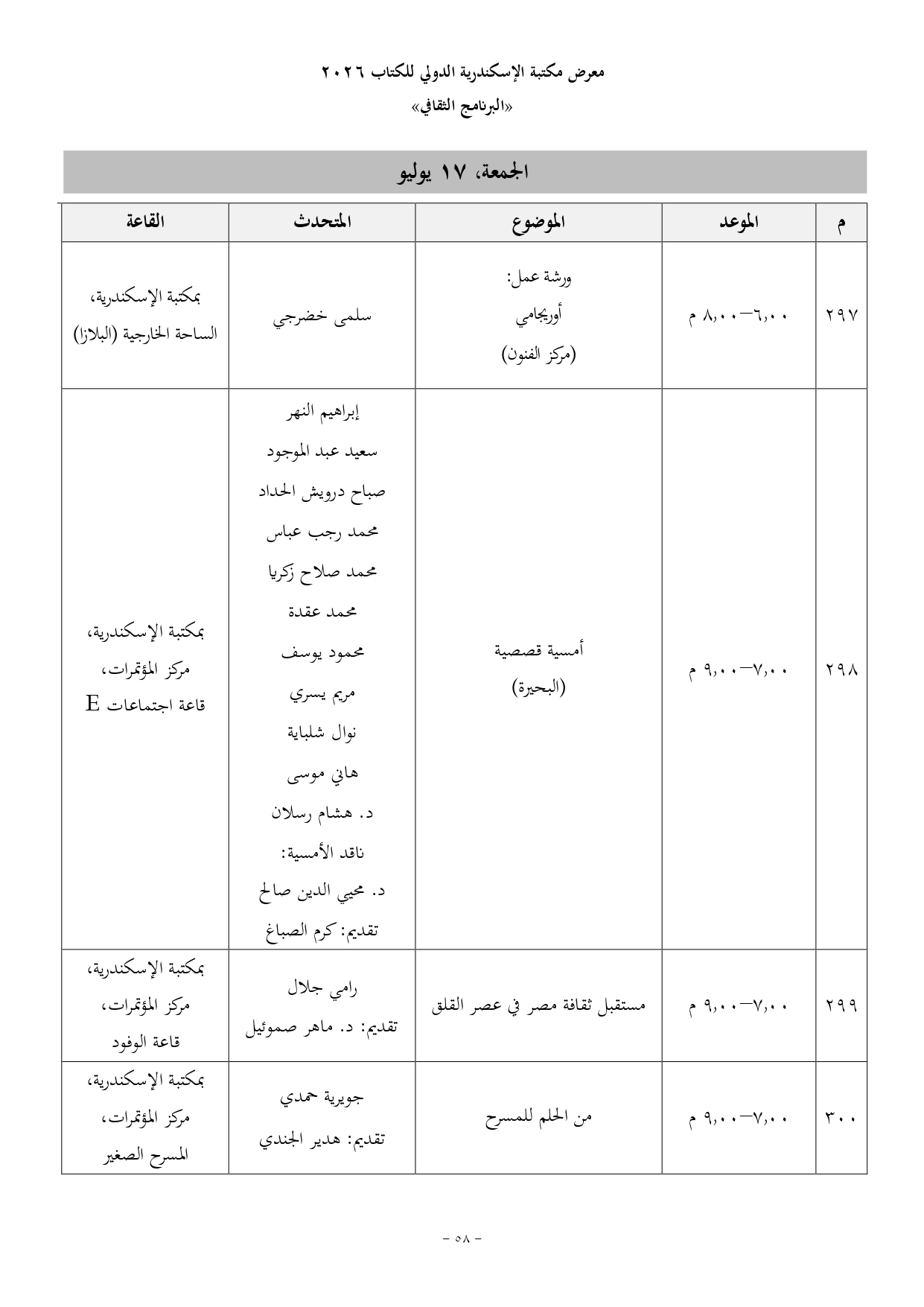 فعاليات معرض مكتبة الاسكندرية (3)