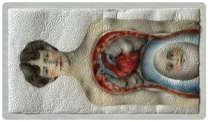 الرسم على المناديل الورقية