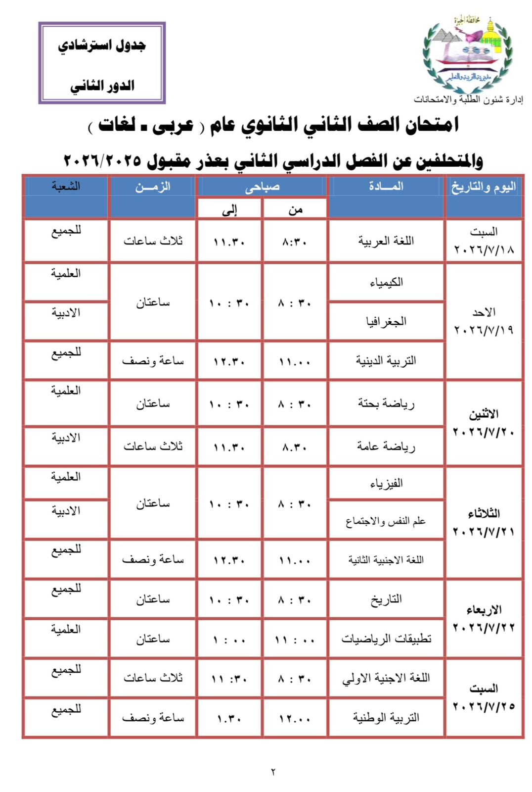 الثانى الثانوى الثانى الثانوى