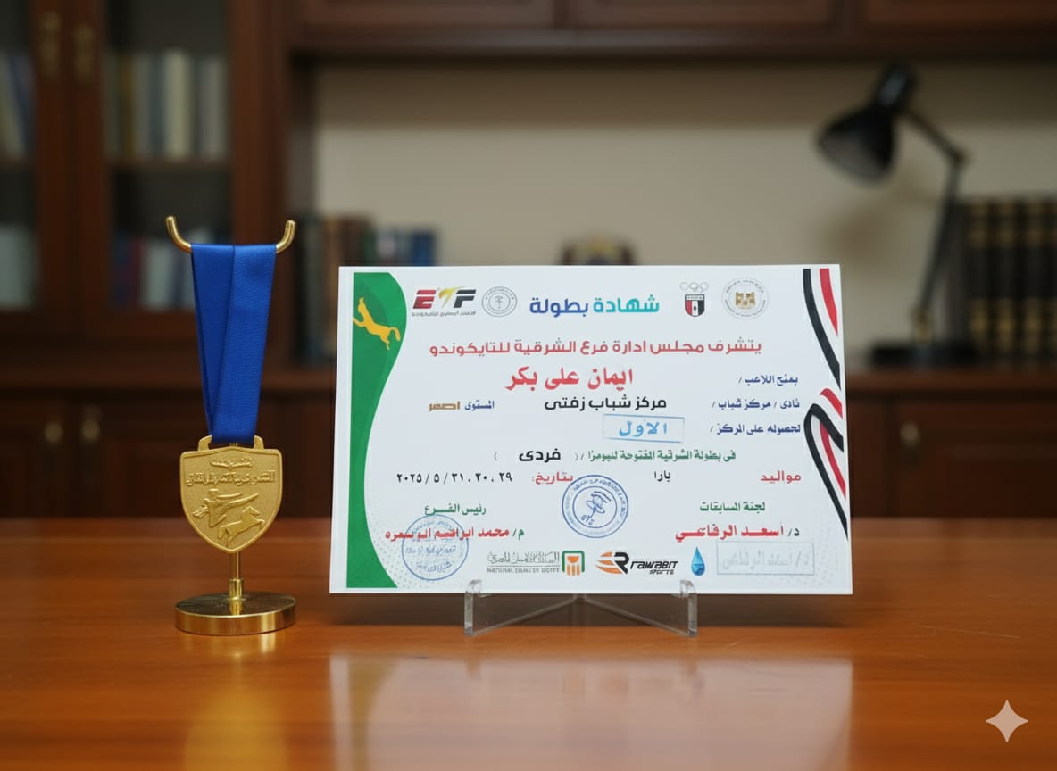 شهادة التكريم 