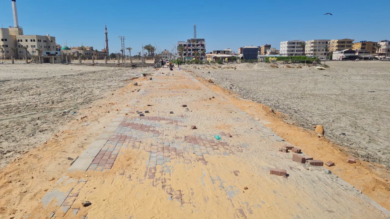 انشاء مشايات جديدة بمصيف بلطيم
