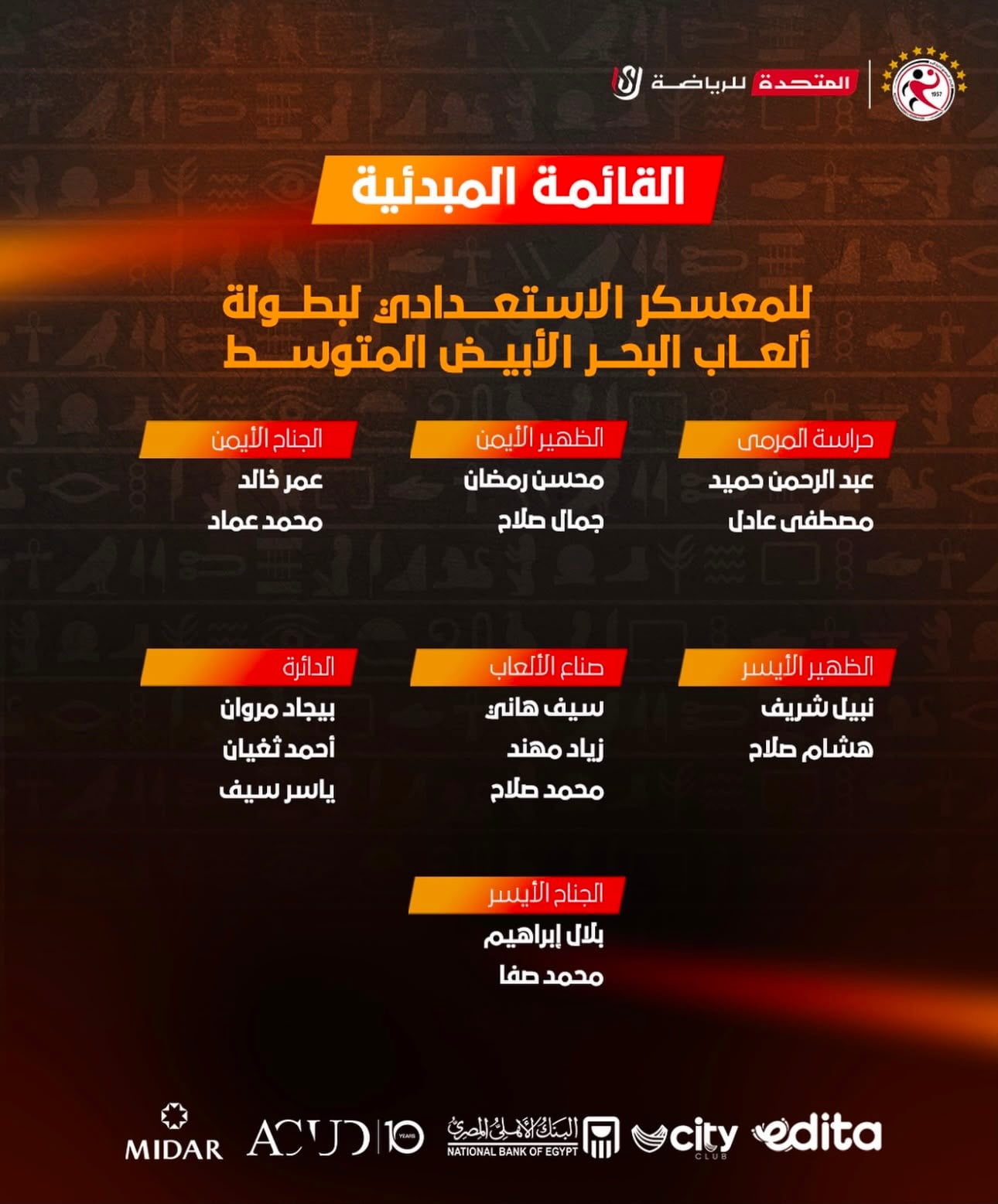قائمة منتخب اليد