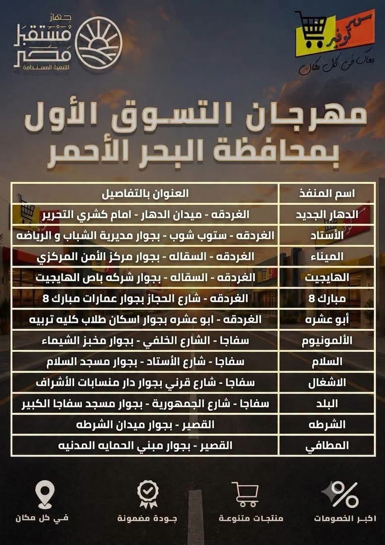 انطلاق مهرجان التسوق الأول لـ”جهاز مستقبل مصر” بـ12 منفذا لتوفير السلع