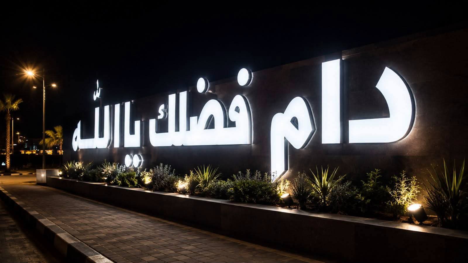 لافتة ترحيبية فى مدخل مدينة الخارجة