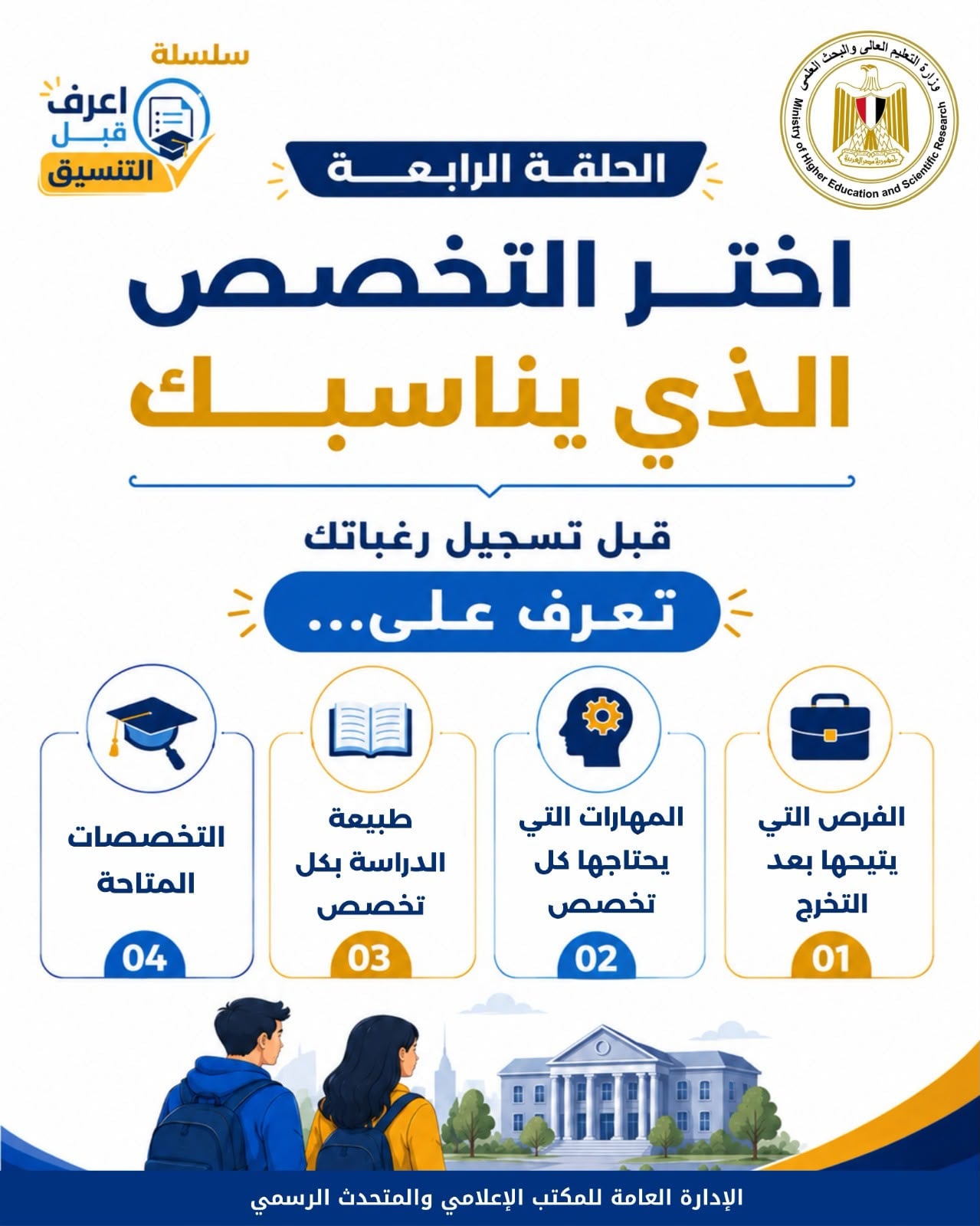 اختر التخصص الذي يناسبك