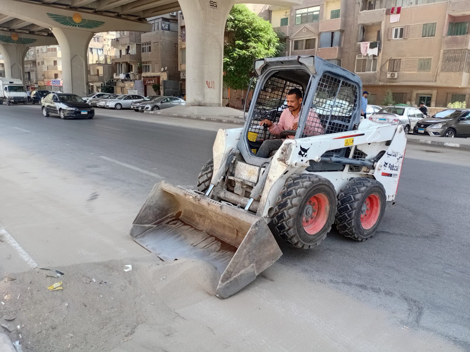حملة لرفع كفاءة النظافة بشارع المطبعة بحى الطالبية (2)